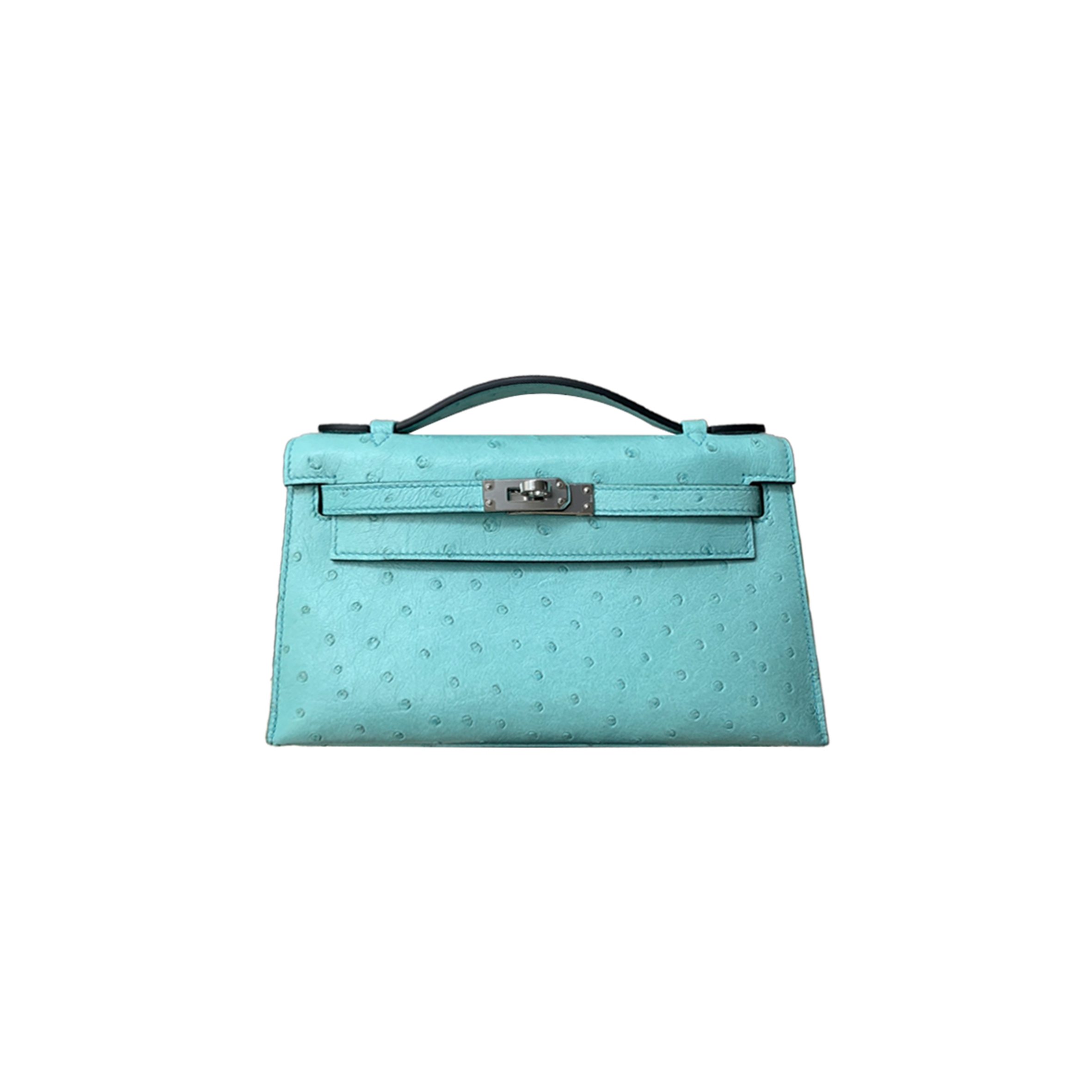 H**mes master mini kelly clutch macaron blue (22*14*7cm)